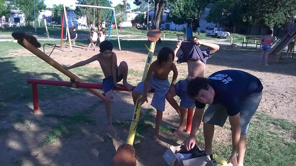 Junto a los más chicos en Gualeguaychú