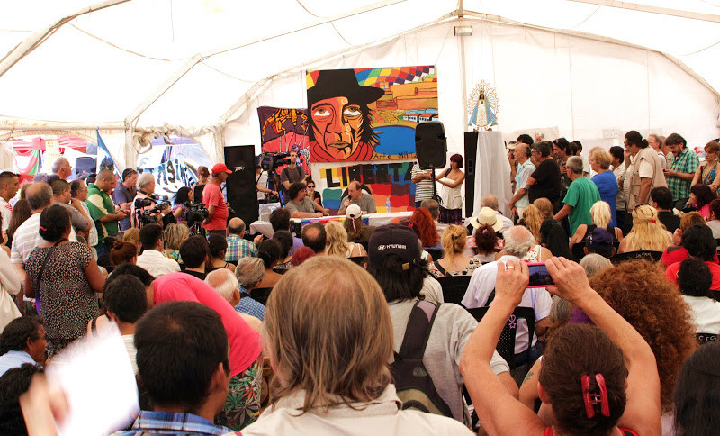 Zaffaroni en Plaza de Mayo por la liberación de Milagro Sala