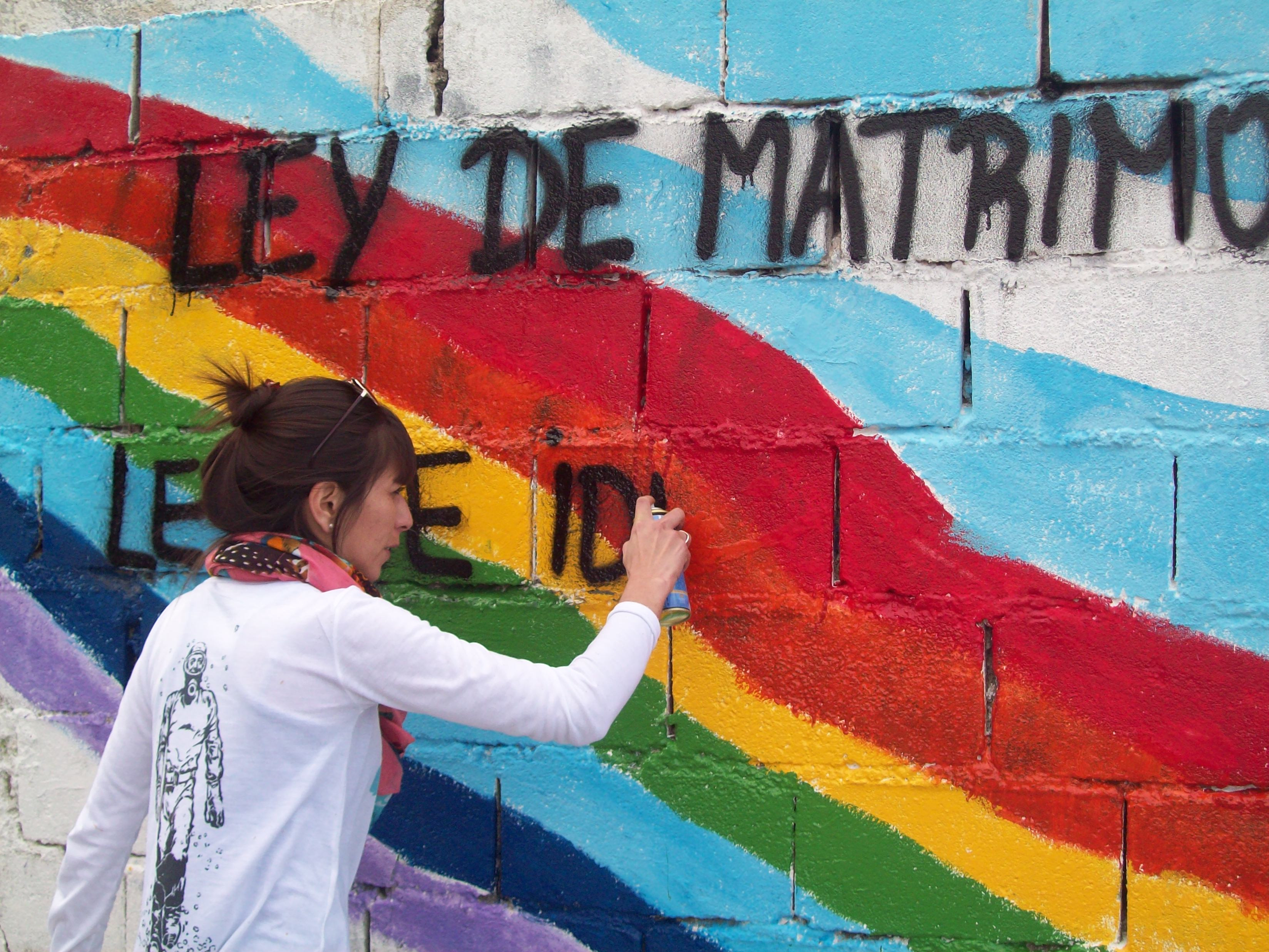 Primer mural de Diversia en Trelew