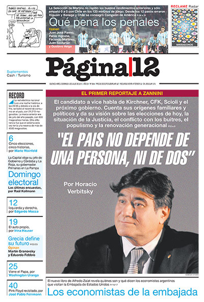 Zannini “EL PAIS NO DEPENDE DE UNA PERSONA, NI DE DOSˮ