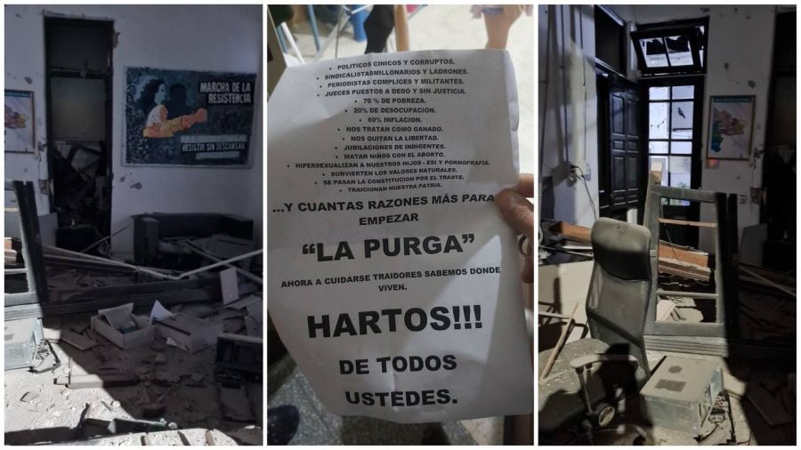 Repudio al ataque en la sede del Frente de Todos en Bahía Blanca