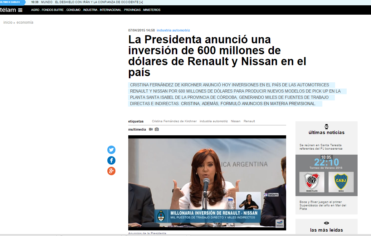 Macri informó inversiones ya anunciadas por CFK