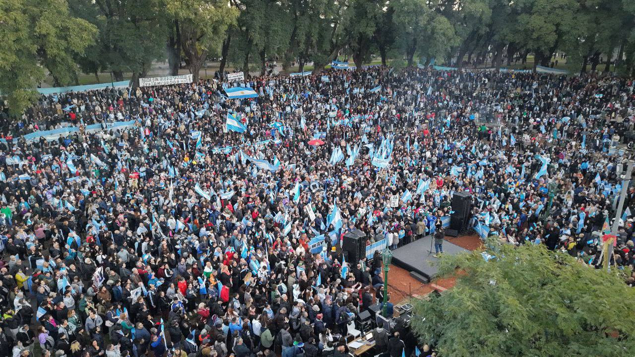Día de la bandera: El mensaje de Cristina en Parque Lezama